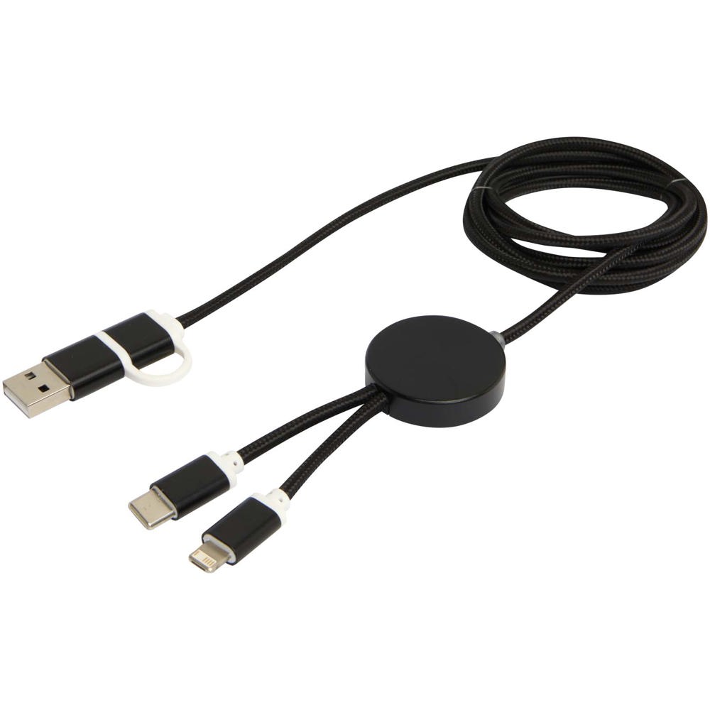 Alasia 5-in-1 recycled aluminium and plastic 150 cm data sync and 27W fast charge cable