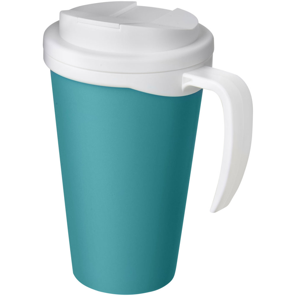 Americano® Grande 350 ml mug with spill-proof lid - Aqua blue, White