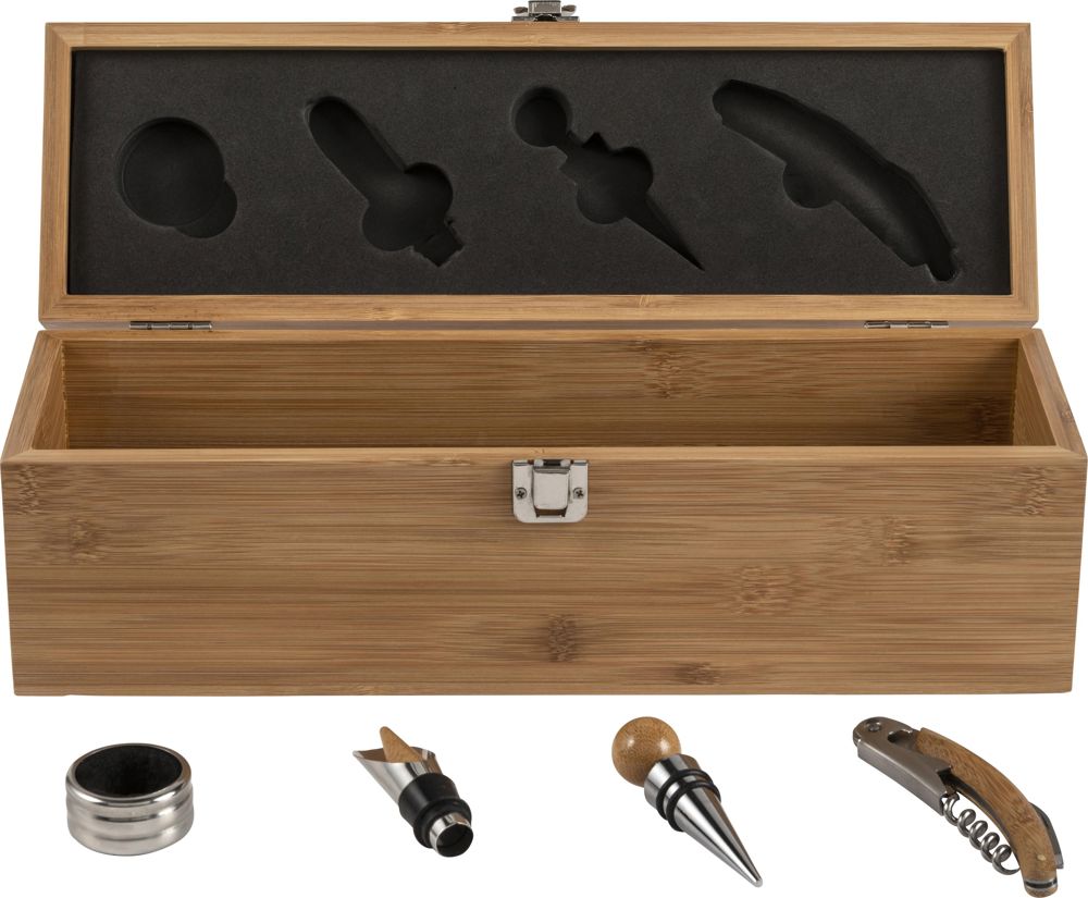 Bamboo wine gift set Gareth