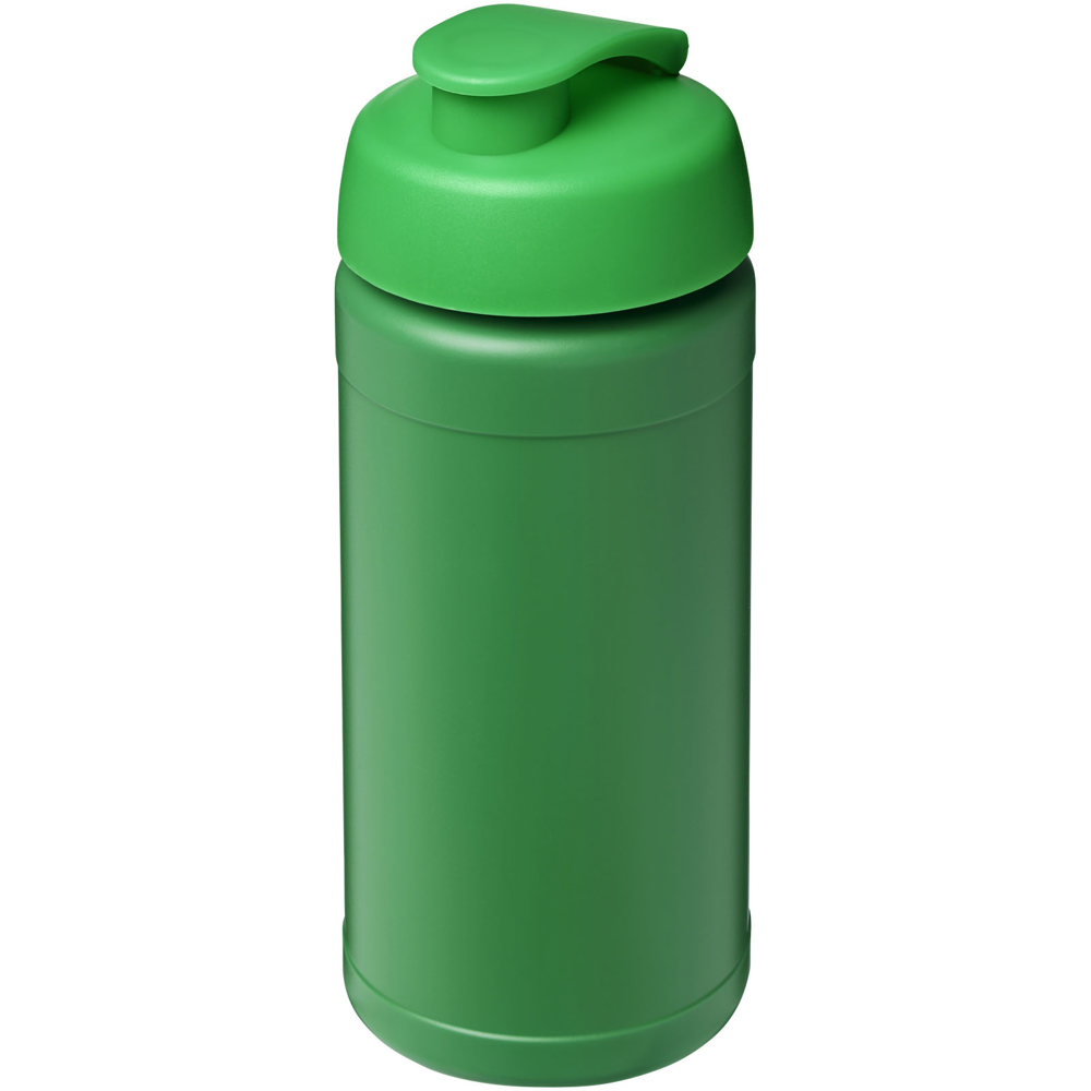 Baseline 500 ml recycled sport bottle with flip lid - Green, Green