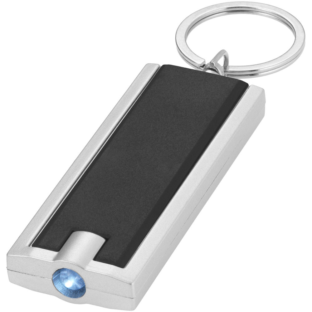 Castor LED keychain light - Black, Silver