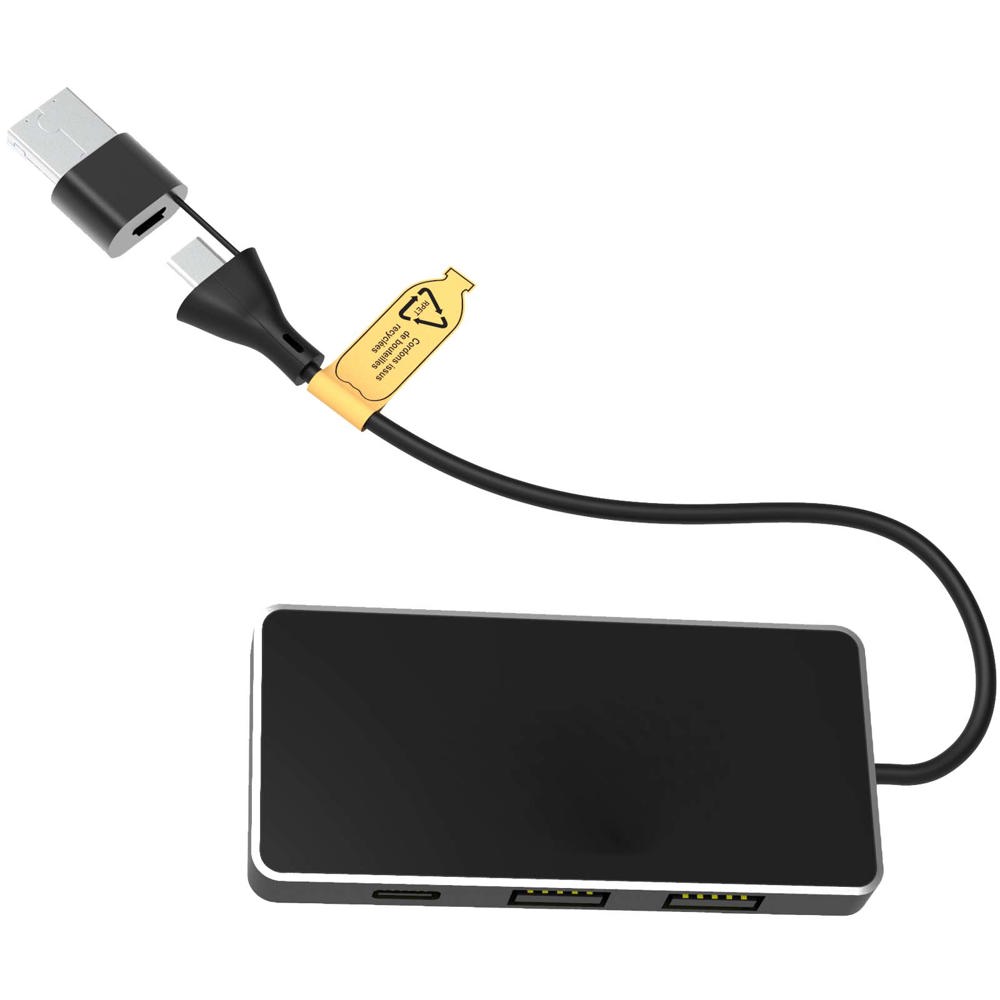 SCX.design H20 8-in-1 USB hub with dual input and 6-ports