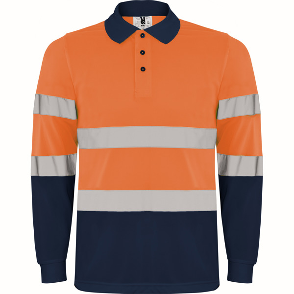 POLARIS L/S - NAVY BLUE/FLUOR ORANGE