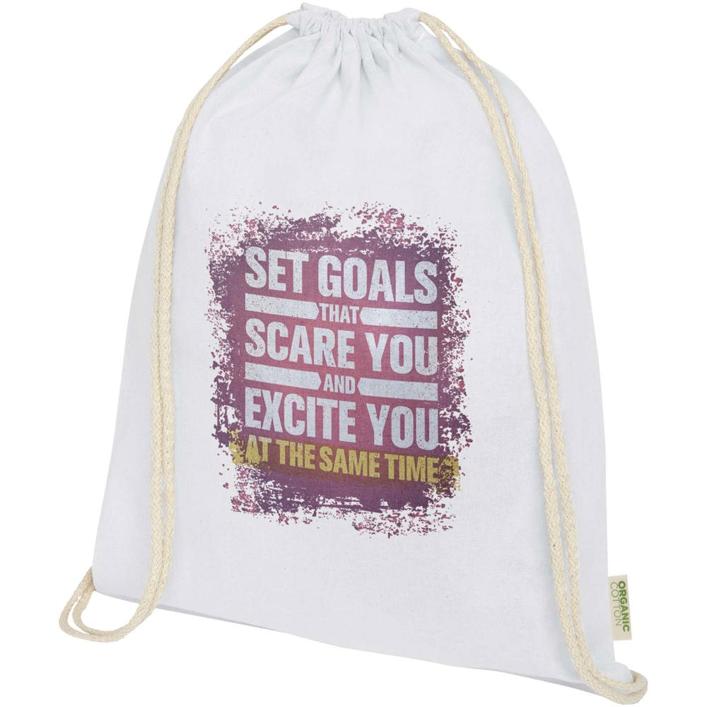 Odisha 140 g/m² OCS organic drawstring bag 5L 