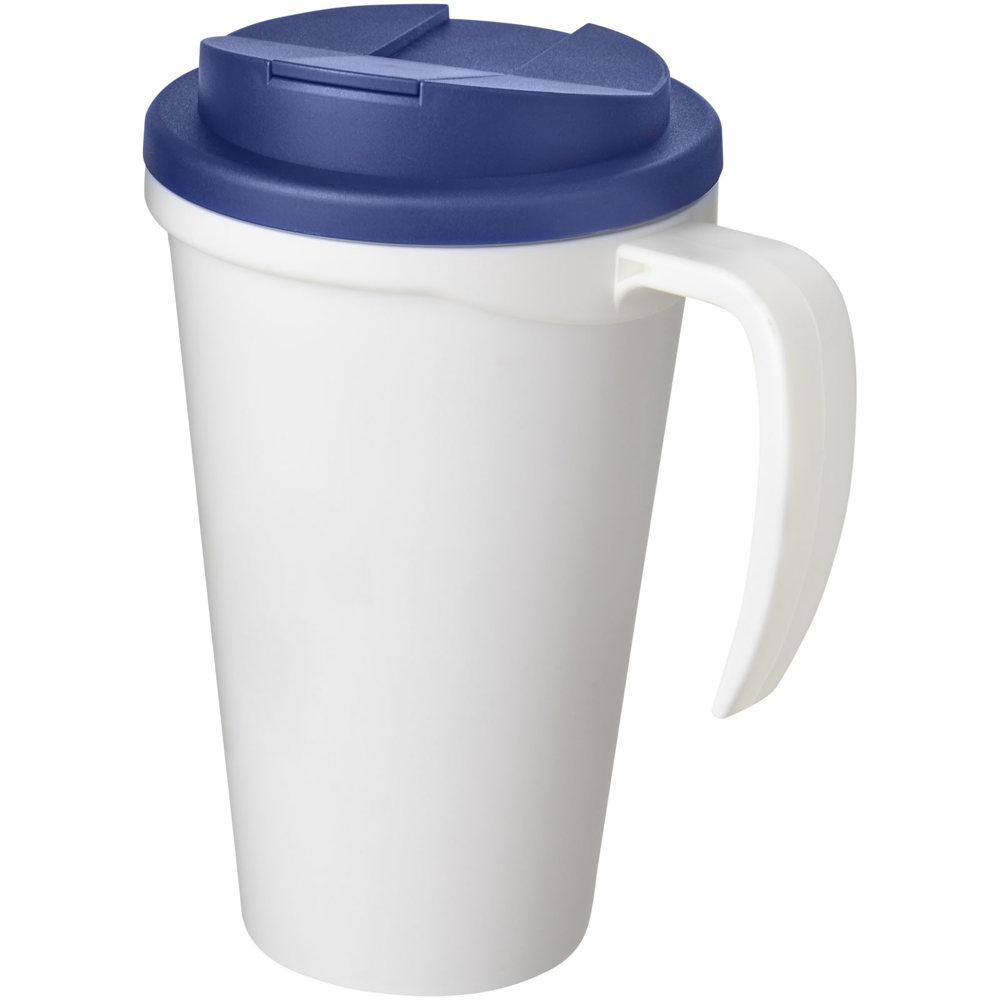 Americano® Grande 350 ml mug with spill-proof lid - White, Blue