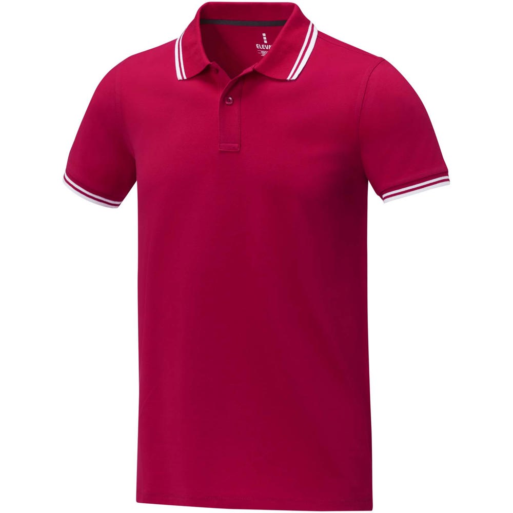 Amarago 200 g/m2 short sleeve men's tipping polo - Red
