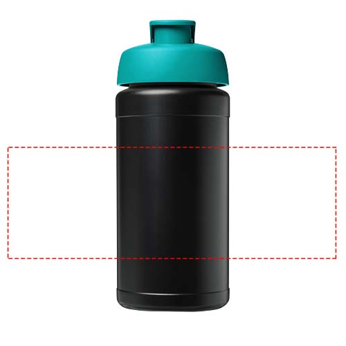 Baseline 500 ml recycled sport bottle with flip lid