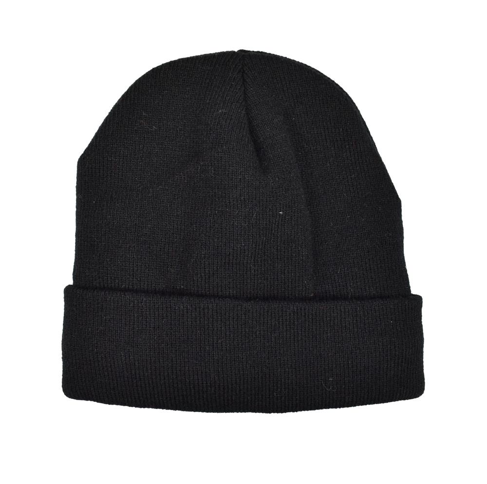 Knitted hat with fleece