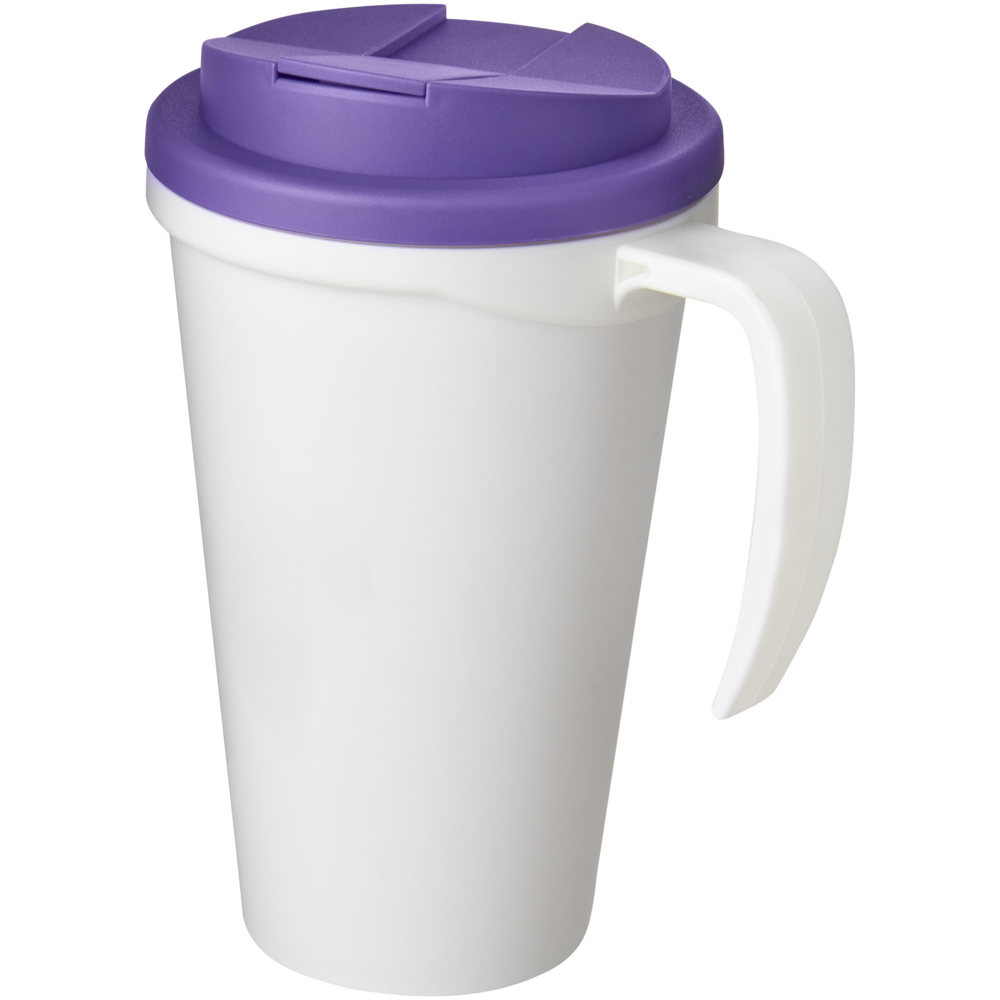 Americano® Grande 350 ml mug with spill-proof lid - White, Purple
