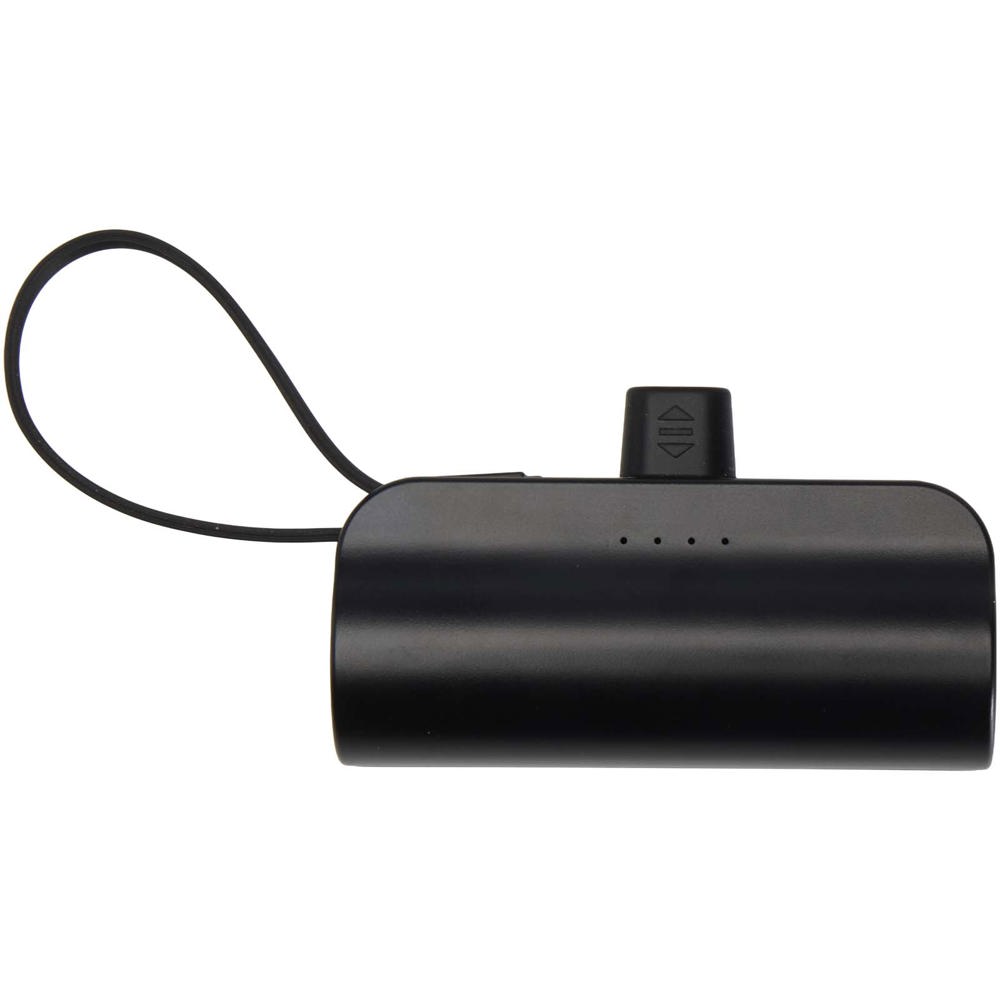 Alnair 5000 mAh 10W recycled plastic Type-C power bank with built-in flip stand and 2-in-1 cable
