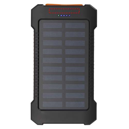 Altair 5000 mAh 10W recycled plastic rugged solar power bank with built-in torch