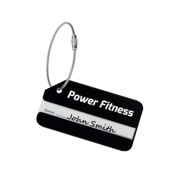 Luggage Tag Aluminium- Black