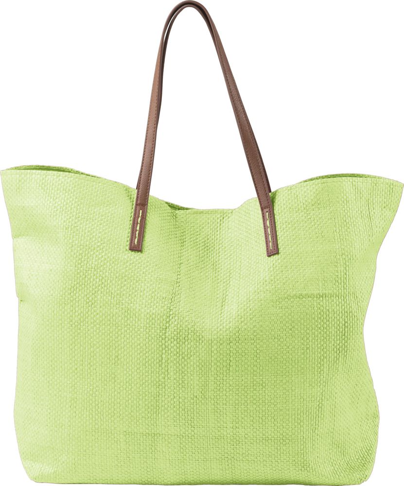 Laminated nonwoven (180 gr/m²) beach bag Sana - Lime