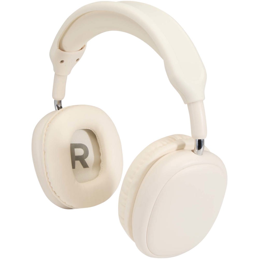 Alzir recycled plastic over-ear wireless Bluetooth headset - White