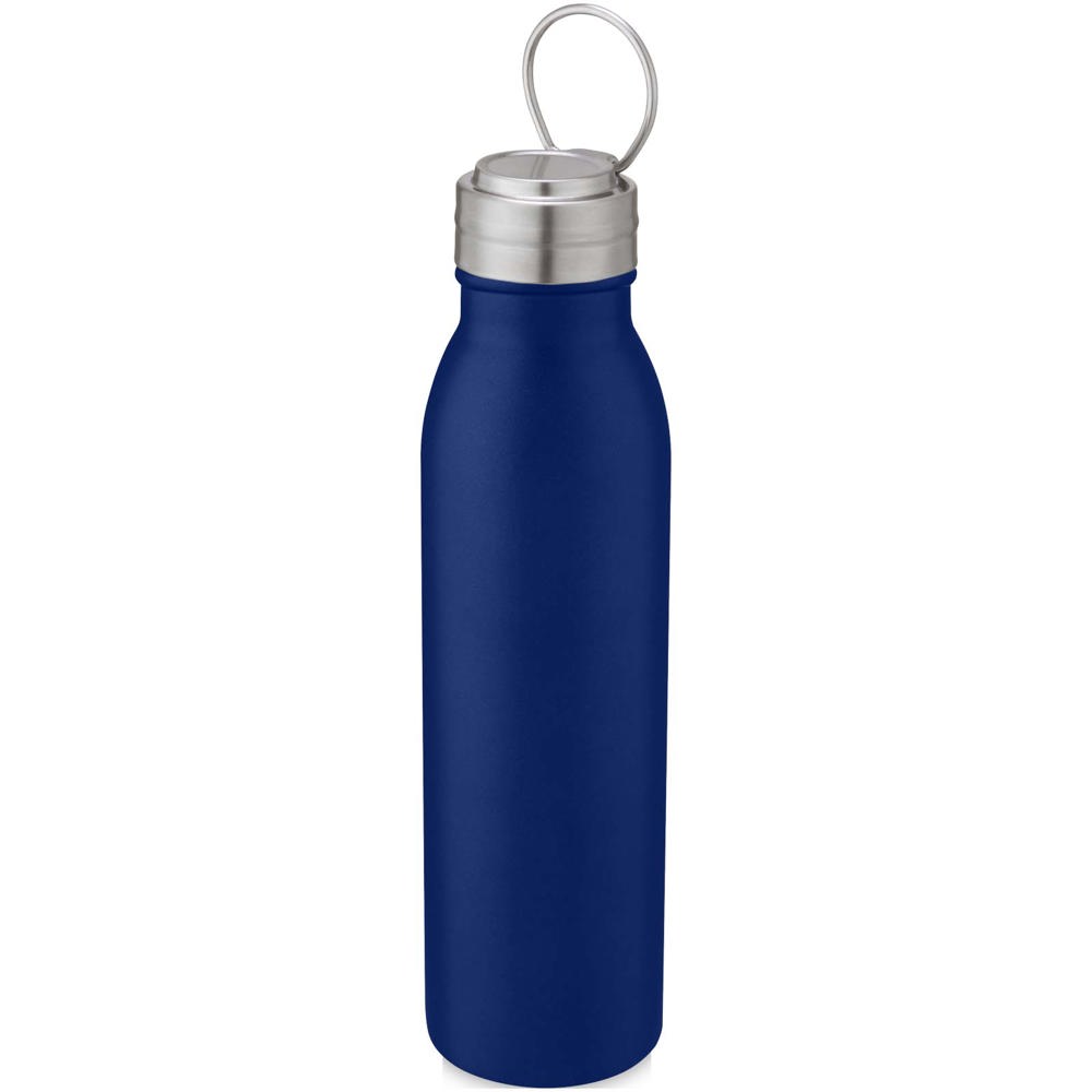 Harper 700 ml stainless steel water bottle with metal loop - Mid Blue