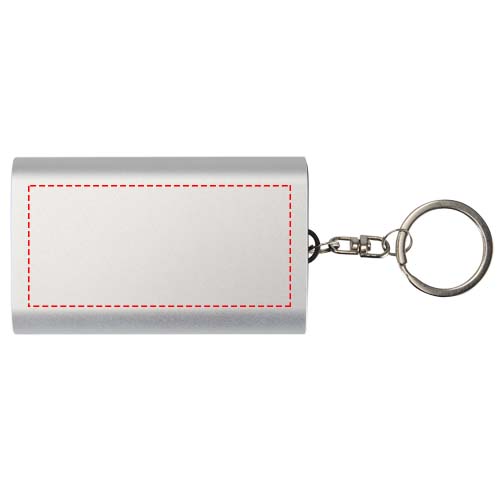 Arcturus 2000 mAh recycled aluminium power bank with keychain