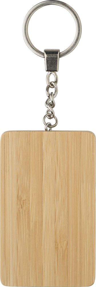 Bamboo keychain Bianca - Brown