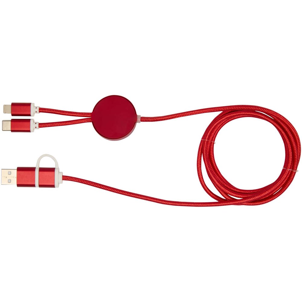 Alasia 5-in-1 recycled aluminium and plastic 150 cm data sync and 27W fast charge cable