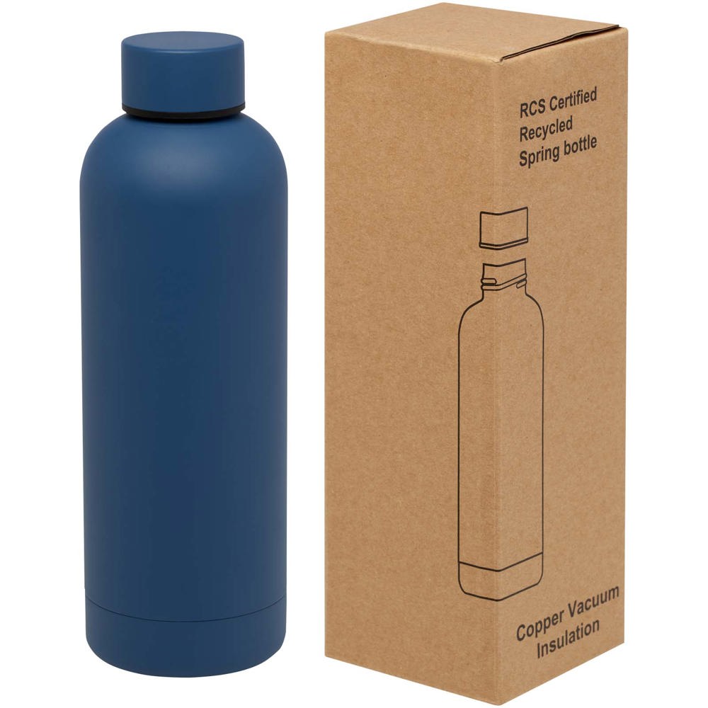 Spring 500 ml RCS certified recycled stainless steel copper vacuum insulated bottle - Ocean Blue