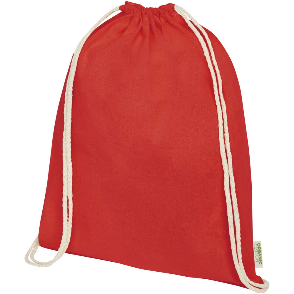 Odisha 140 g/m² OCS organic drawstring bag 5L - Red