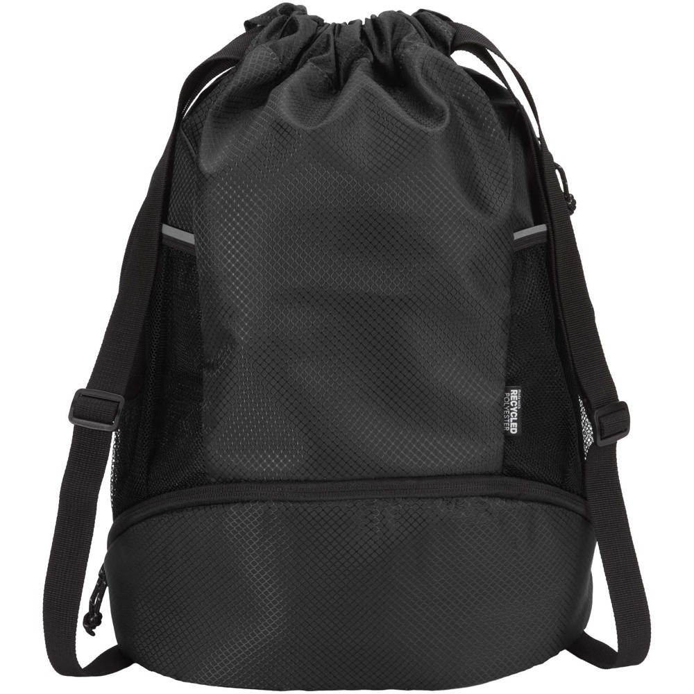 Nomad GRS recycled sports drawstring bag with bottom compartment 18L