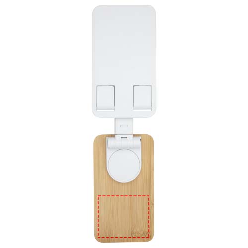 Alfirk recycled plastic foldeable desk phone stand with bamboo details