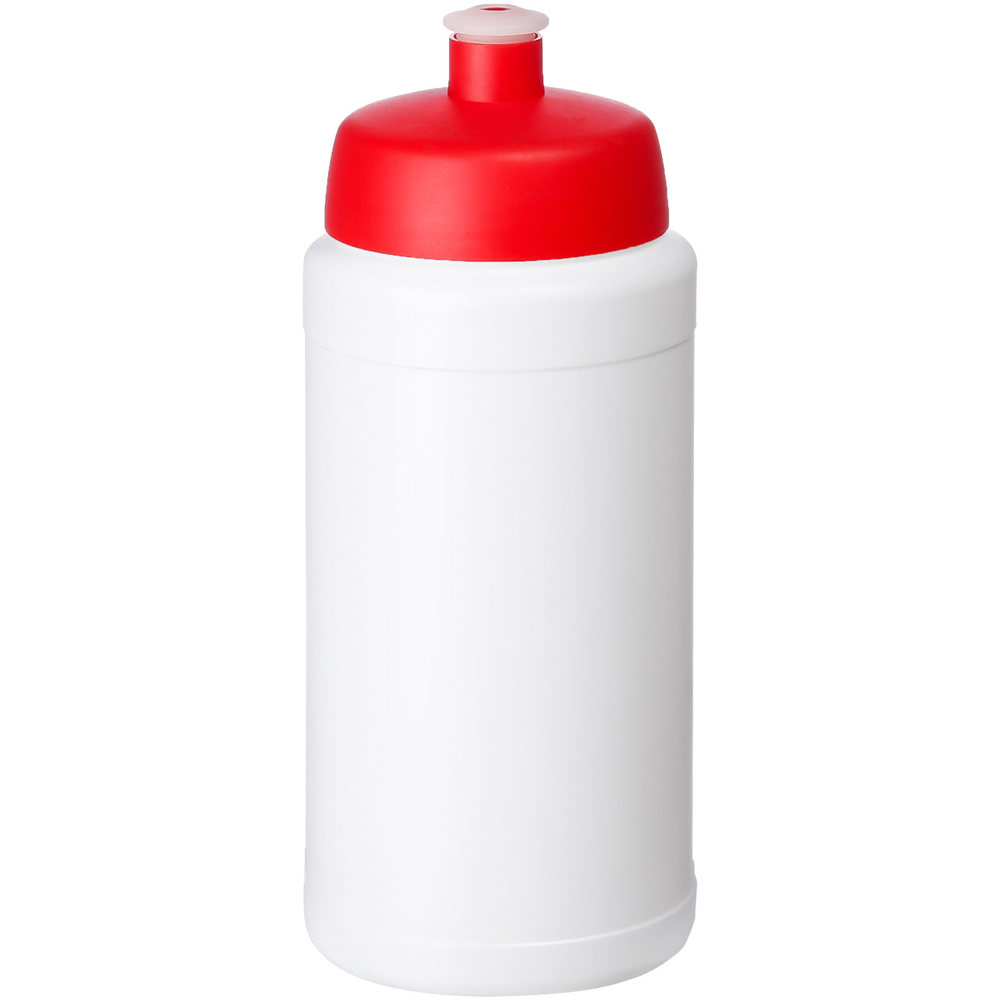 Baseline 500 ml recycled sport bottle - White, Red