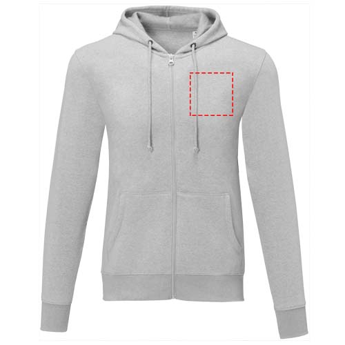 Charon 240 g/m2 unisex full zip hoodie