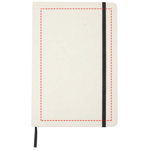 Bass A5 recycled hard cover notebook with lined pages