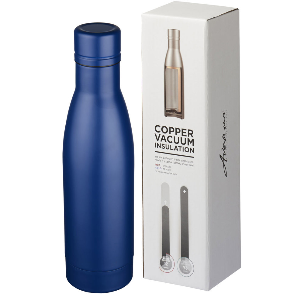 Vasa 500 ml copper vacuum insulated bottle - Blue