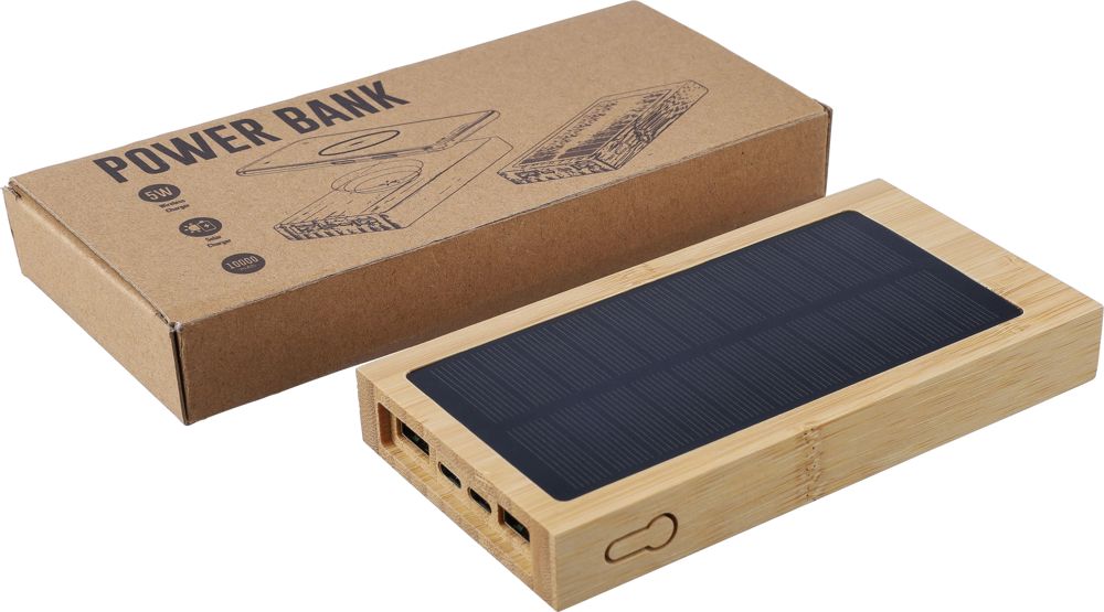 Bamboo solar power bank Elz