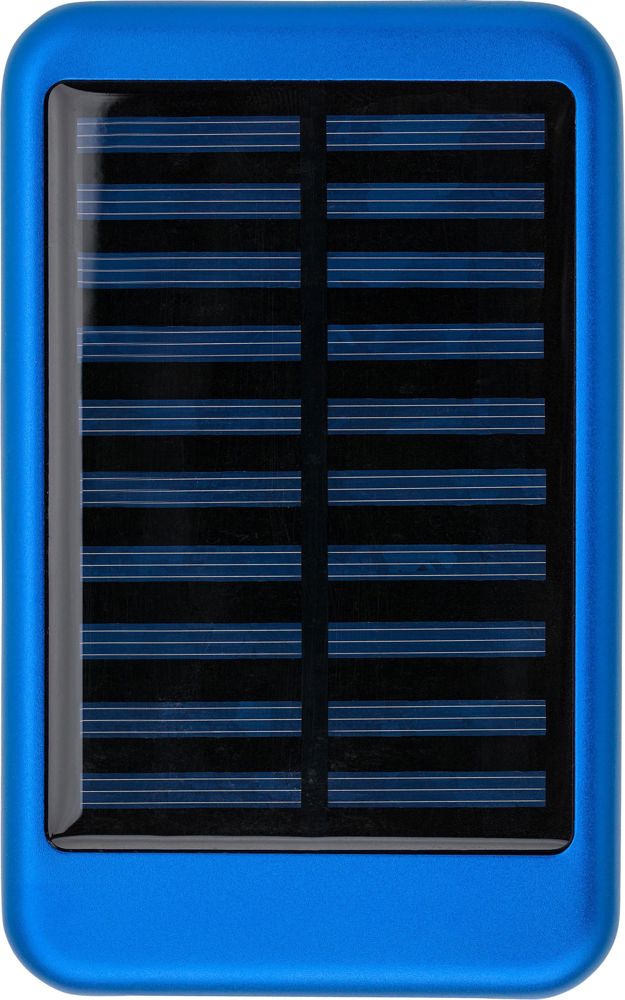 Aluminium solar power bank Tycho - Blue