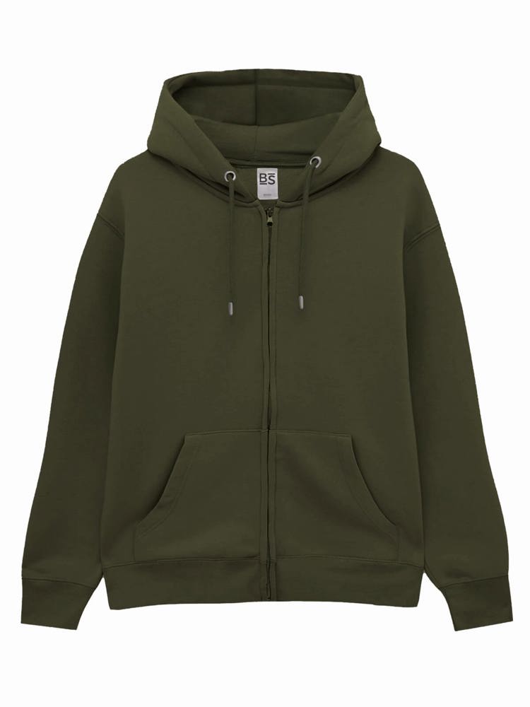 BS Vega full zip hoodie, 280 gr/m² - Olive green (PMS 418C)