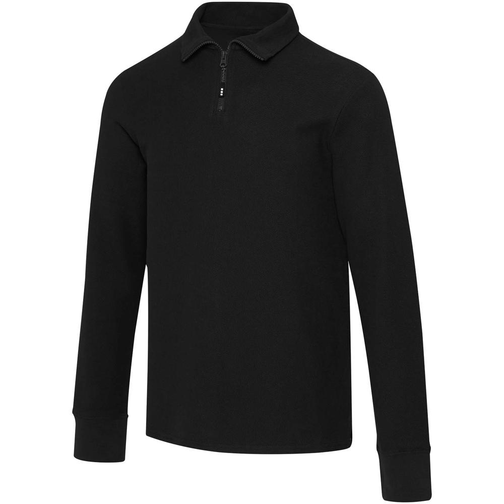 Apollo 245 g/m² long sleeve unisex half zip polo