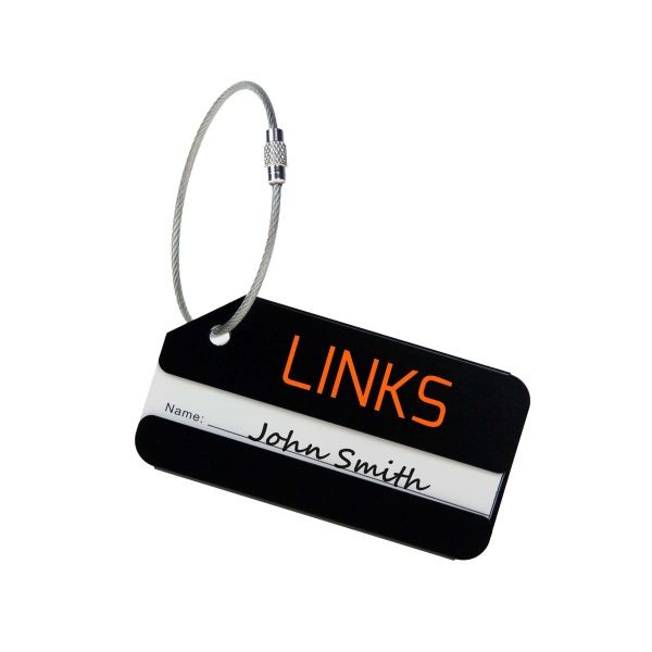 Luggage Tag Aluminium- Black