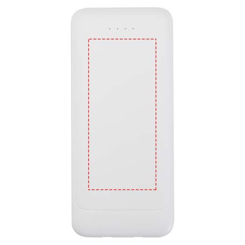 Adhil 10.000 mAh 10W recycled plastic power bank with 2 built-in cables