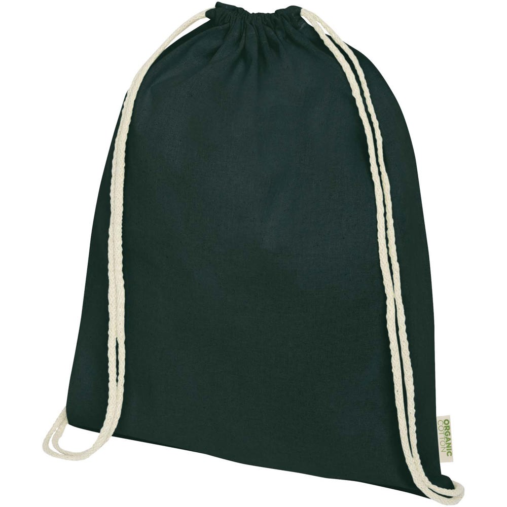 Odisha 140 g/m² OCS organic drawstring bag 5L - Dark Green