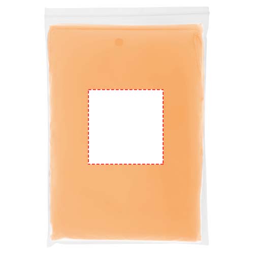 Ziva disposable rain poncho with storage pouch