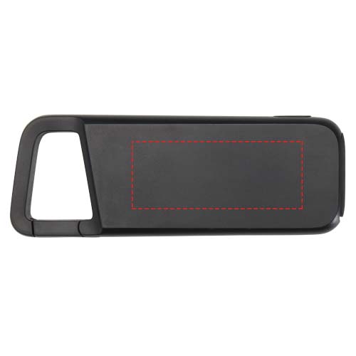 Alkes 5000 mAh 12W recycled plastic water resistant power bank with carabiner