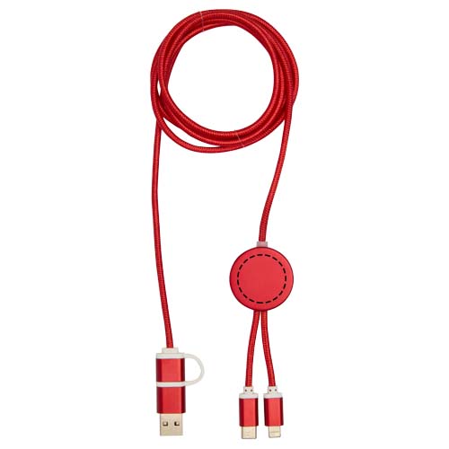 Alasia 5-in-1 recycled aluminium and plastic 150 cm data sync and 27W fast charge cable