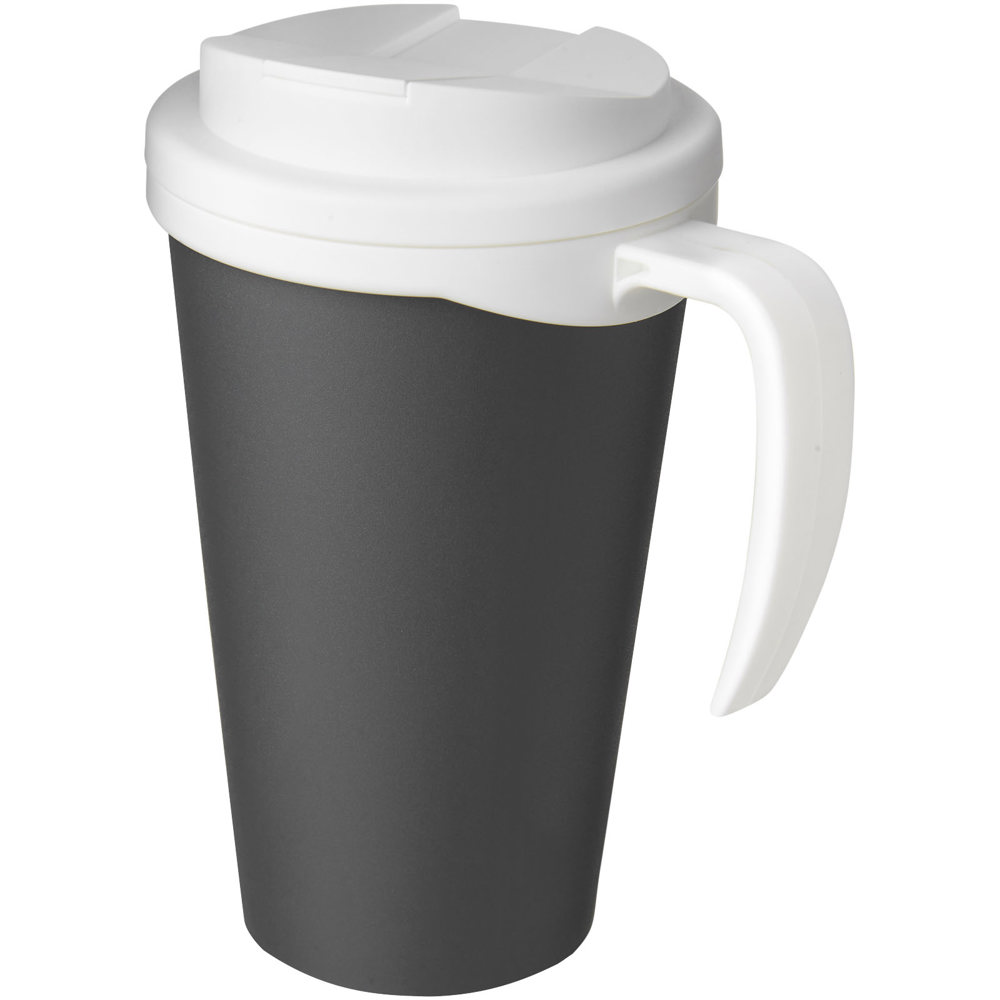 Americano® Grande 350 ml mug with spill-proof lid - Grey, White