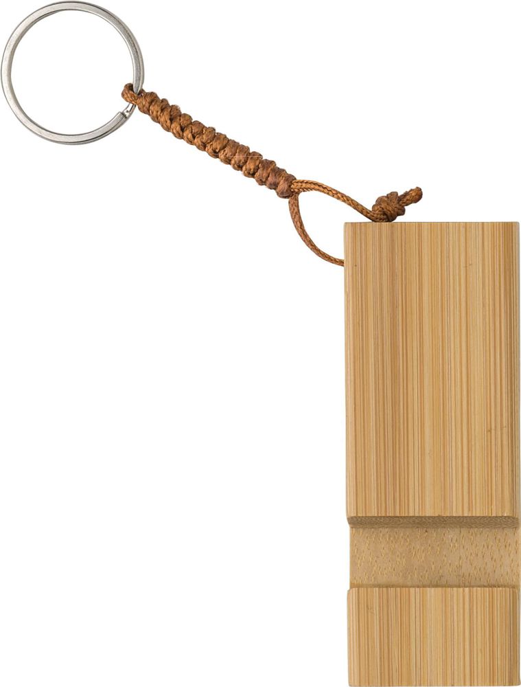 Bamboo key chain phone stand Kian - bamboo