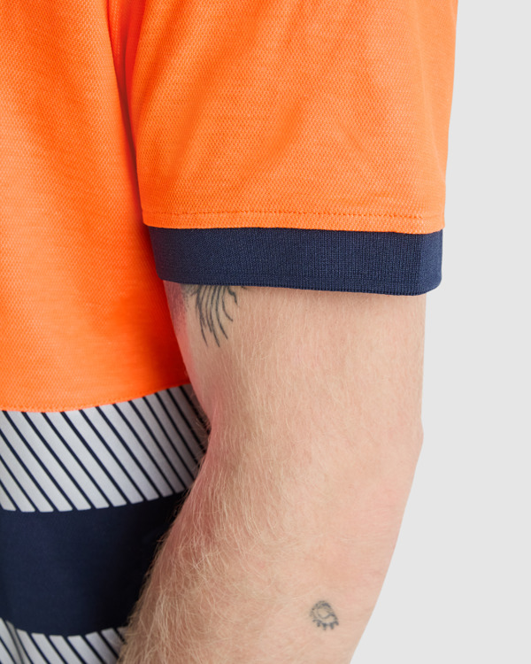 AV ATRIO POLO SHIRT S/S LEAD/FLUOR YELLOW