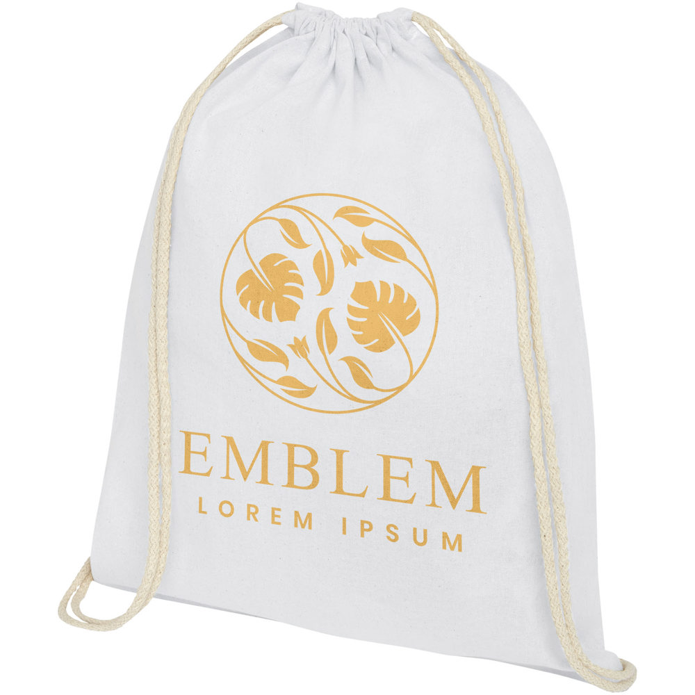 Oregon 140 g/m² cotton drawstring bag 5L