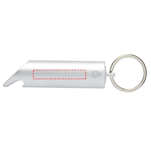 Flare RCS recycled aluminium IPX LED light and bottle opener with keychain