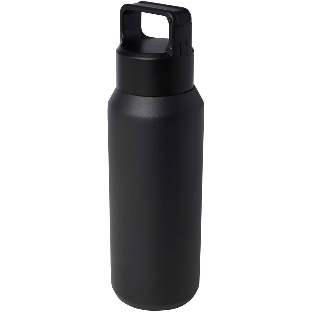 Astra 600 ml RCS recycled stainless steel copper vacuum insulated water bottle (carbonated safe) - Black