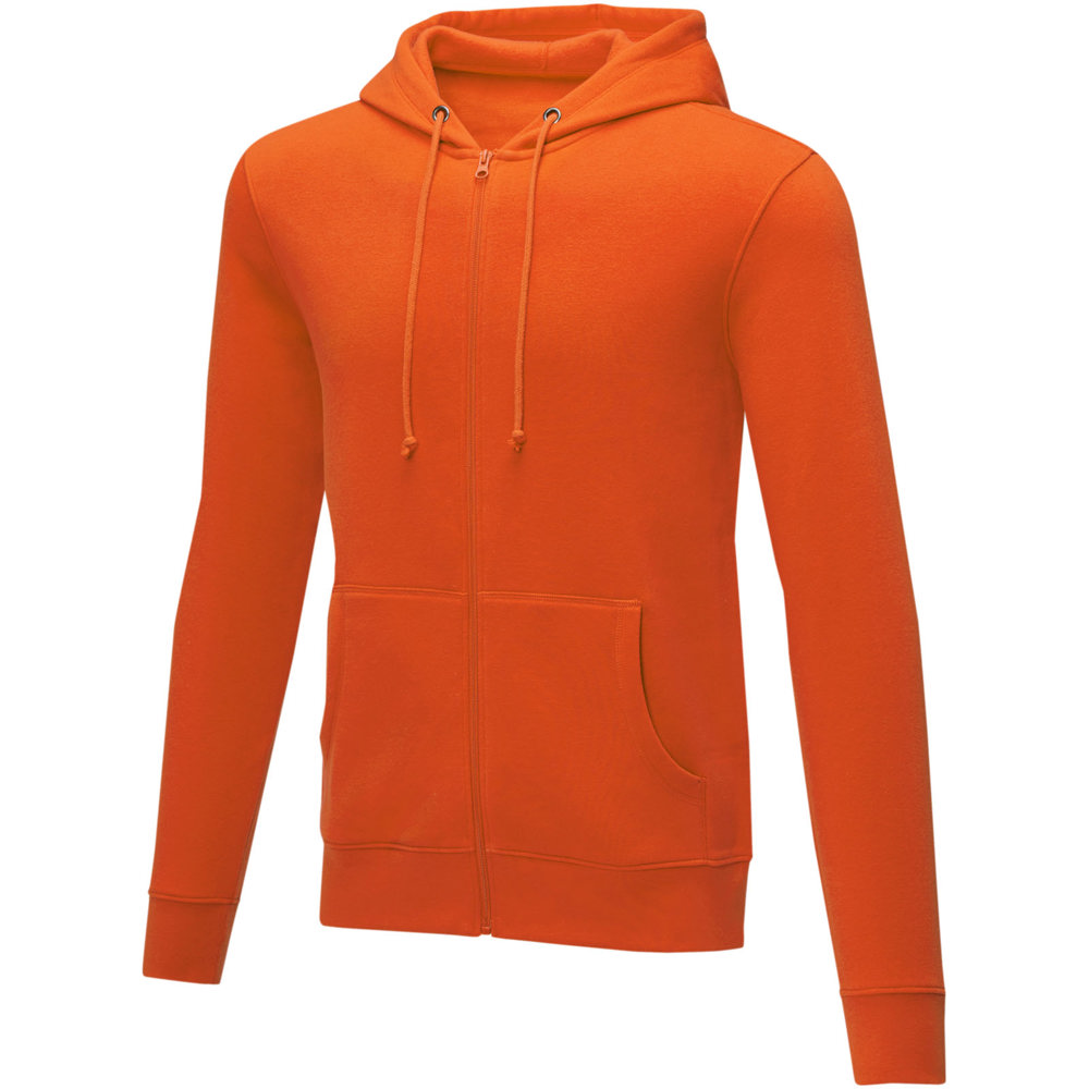 Charon 240 g/m2 unisex full zip hoodie - Orange