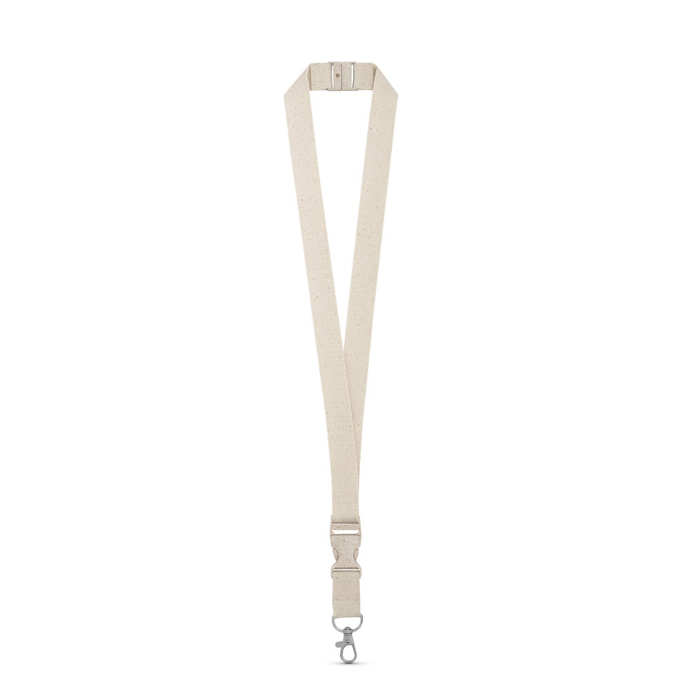 BALLINA. Lanyard από 100% βαμβάκι με μεταλλικό καραμπίνερ