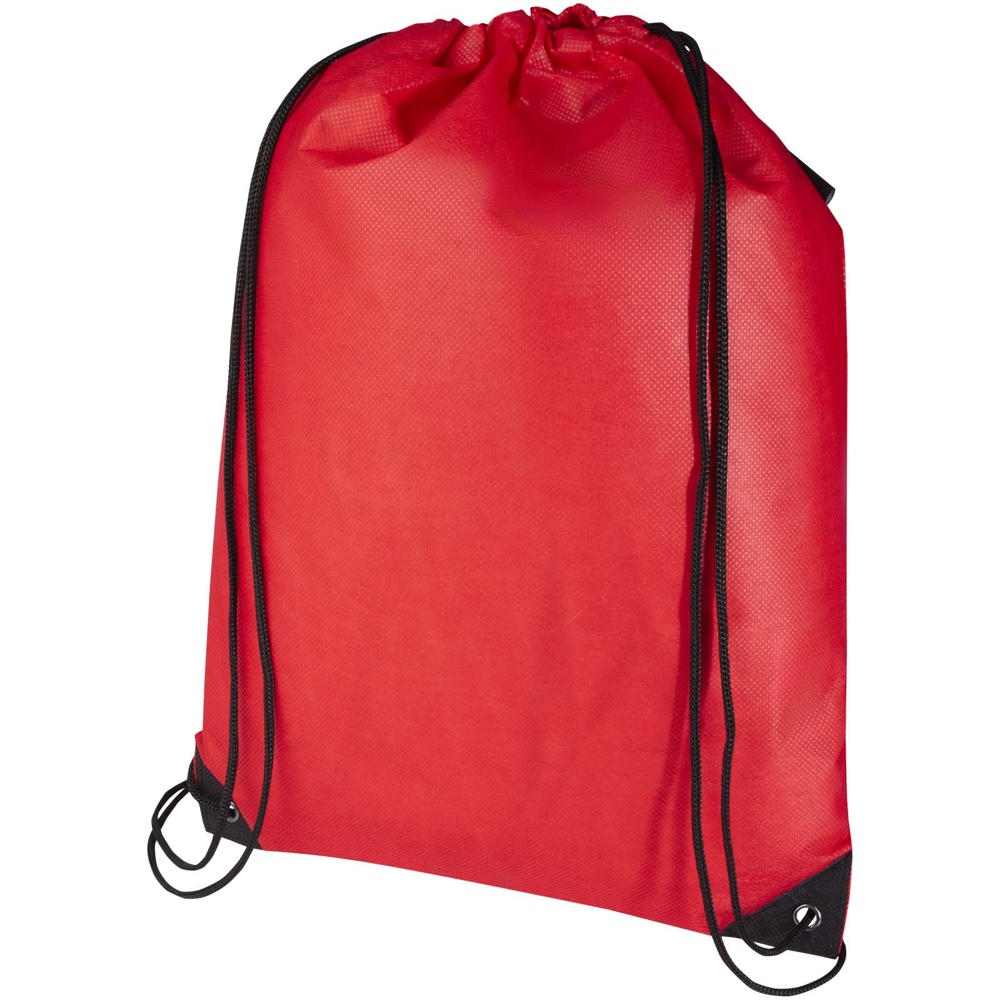 Evergreen GRS recycled non-woven drawstring bag 5L - Red