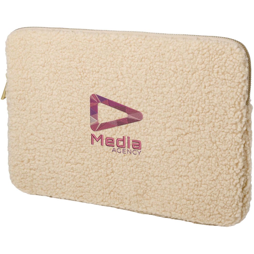 Bear 13" GRS recycled sherpa laptop sleeve 2L